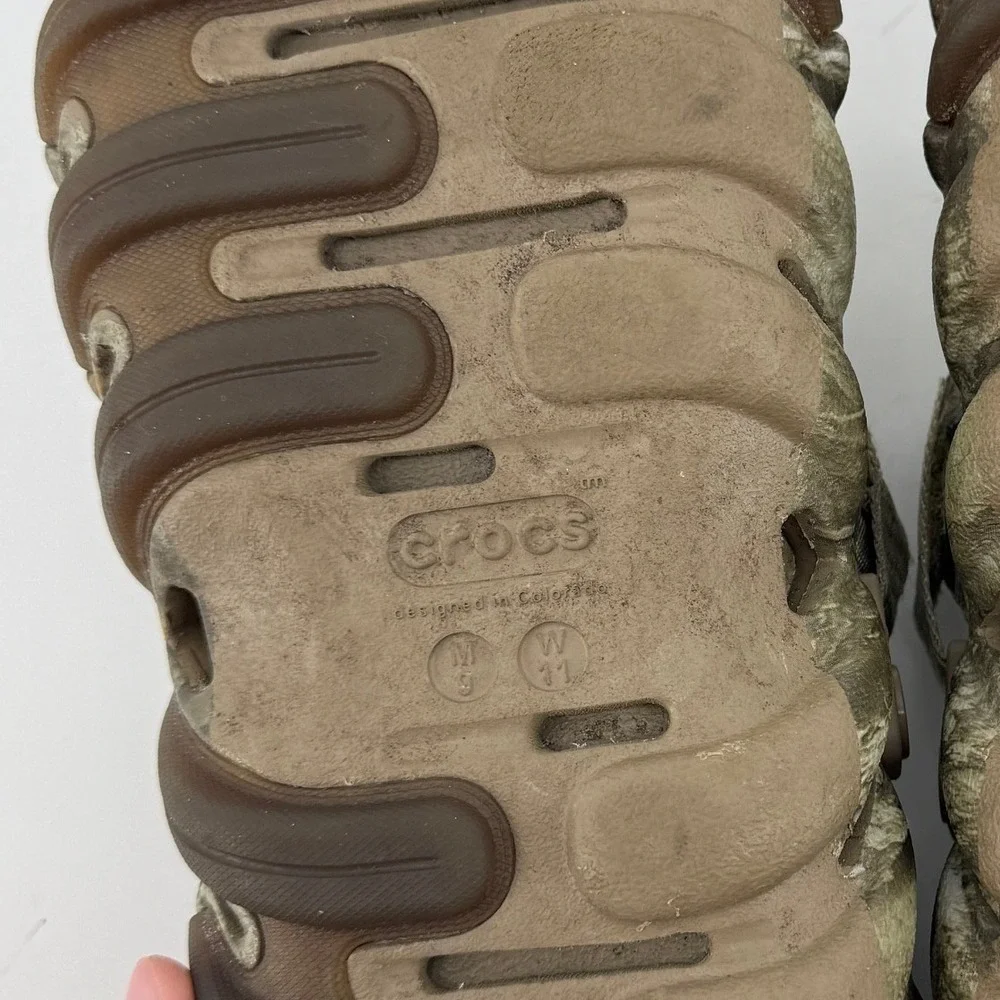Crocs Realtree APX Echo Camo Clog Men 9 Women 11 Camouflage Rugged Slip On